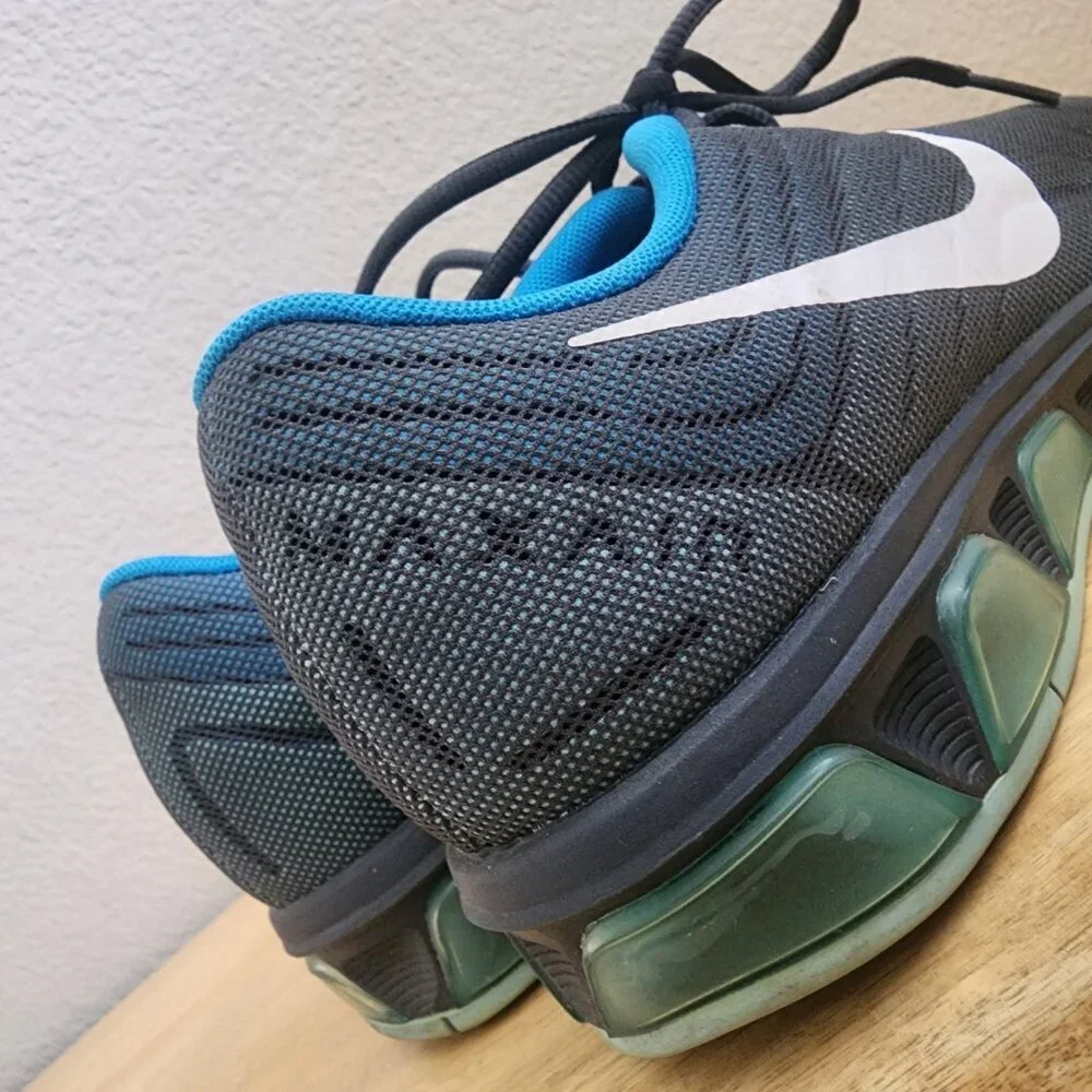 Nike Mens AirMax Tailwind 6 Mesh Running Shoes 621225-004 Grey Blue Volt Size 9